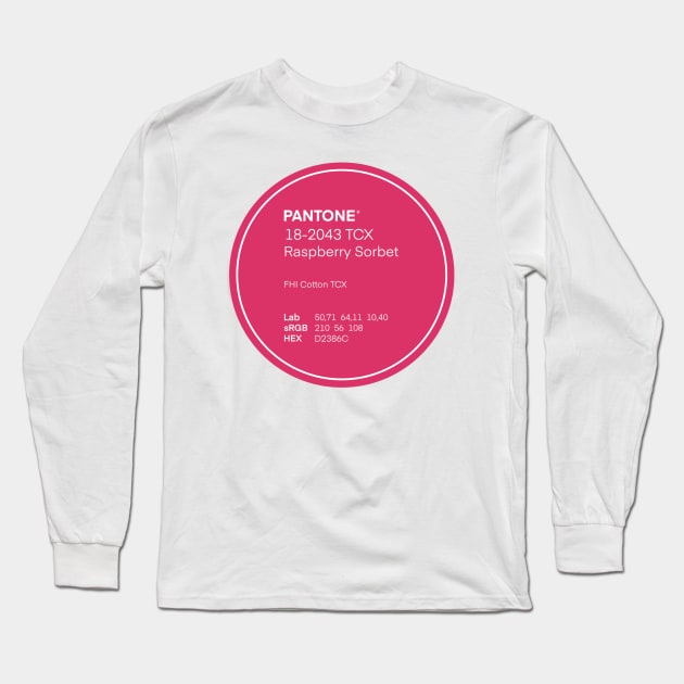 pantone 18-2043 TCX Long Sleeve T-Shirt by Shirleyy Shop Arts